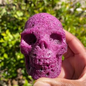 Ruby Skull Carving